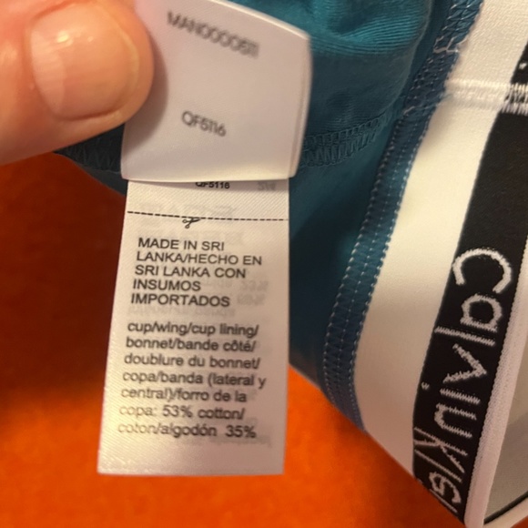 Calvin Klein blue sporty cotton modal bralette plus size NWT - Picture 5 of 8